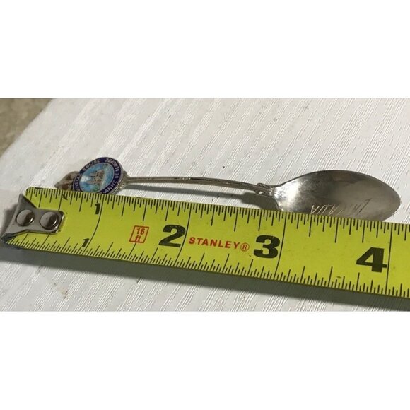 Sterling Silver Souvenir Spoon La Nouvelle Eglise Ste-Anne De Beaupre Canada - Picture 8 of 9